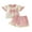 Apricot, variant on Loicainy Baby Toddler Girls Shorts Set, 6 12 18 24 Months 2T 3T 4T Short Sleeve Crew Neck Bow T-shirt with Shorts Contrast Color Summer Outfit