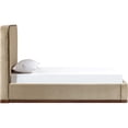 thumbnail image 3 of Bowery Hill Contemporary Beige Durable Velvet Upholstered Twin Bed, 3 of 10