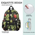 thumbnail image 5 of Strawberry and Blossom Black Pattern Cute School Backpack Bag for School with Padded Back and Adjustable Shoulder Straps 15.25"x11.5"x5.25", 5 of 5