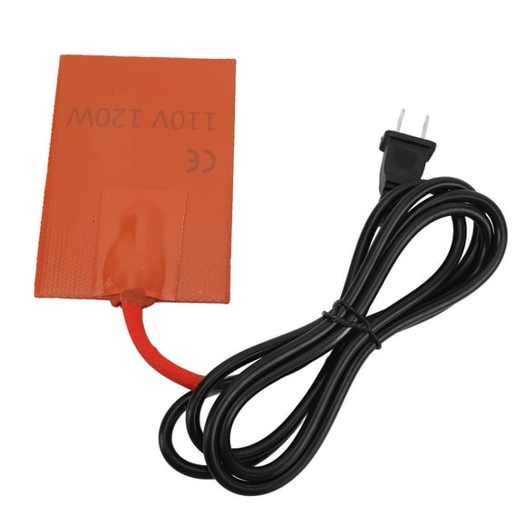 Coussin Chauffant en Silicone, Couverture Chauffante pour Moteur, Coussin Chauffant en Caoutchouc de Silicone Couverture Électrique Efficace Tapis Flexible avec Fil et Prise pour Équipement Industriel Moteur de Voiture Bac à Huile