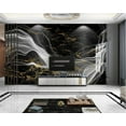 thumbnail image 3 of 3D Wallpaper Black & Gold Marble SKU# WAL0132, 3 of 8