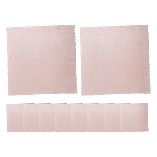 10 paños absorbentes y reutilizables para limpiar lentes. Rosa