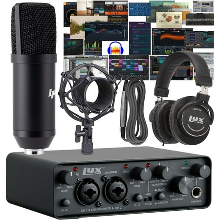 LyxJam 2x2 Recording USB Audio Interface with ASIO Driver and Accessories