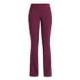thumbnail image 1 of Frontwalk Ladies Bottoms High Waist Loungewear Wide Leg Trousers Summer Stretch Harem Pants Solid Color Activewear Wine Red L, 1 of 4