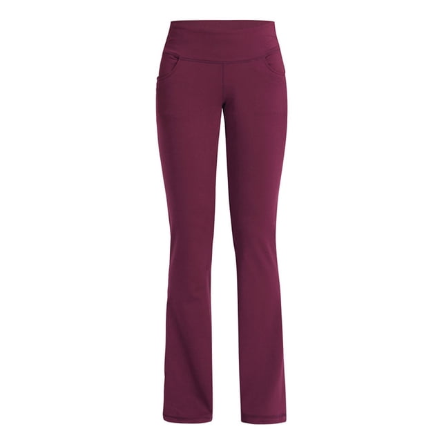 Innerwin Pantalons Taille Haute Femme Harem Course Jambes Larges Extensibles Rouge Vin m