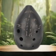 thumbnail image 2 of Artistic Black Clay Ocarina 8 Hole Traditional Wind Musical Instrument, 2 of 10