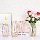 thumbnail image 4 of CHAO Jarrón de cristal con soporte de metal geométrico, oro rosa, florero de cristal para plantas de flores hidropónicas, centros de mesa de boda para el hogar, 4 of 4