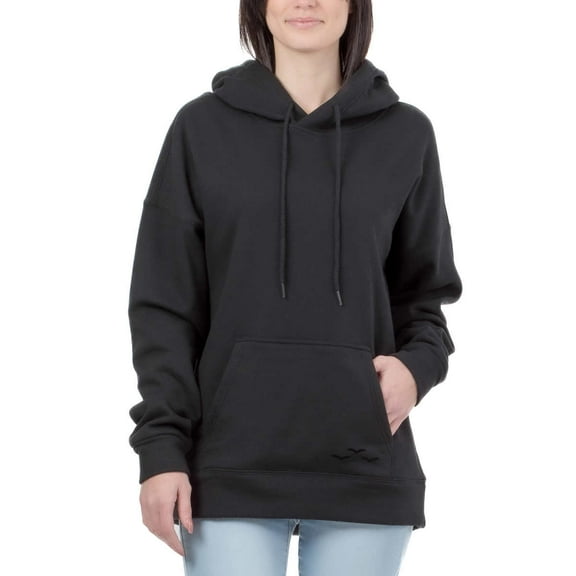 Lazypants Ladies' Velour Fleece Hoodie, Black 2XL