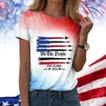 thumbnail image 2 of Leey-World America 250 Shirt Women Adult Tie Dye Shirt for Women Hippies Crewneck Short Sleeve T-Shirt(Sky Blue,XL), 2 of 7