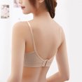 thumbnail image 5 of Brglopf Push Up Bras for Women Wireless Everyday Bra Solid Rib Soft Support Seamless Comfortable Bralette Khaki Free Size, 5 of 6