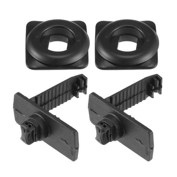 Unique Bargains 2 Kits Car Holder Retainer Compatible for Honda for Acura Plastic Black Floor Mat Fixing Clips