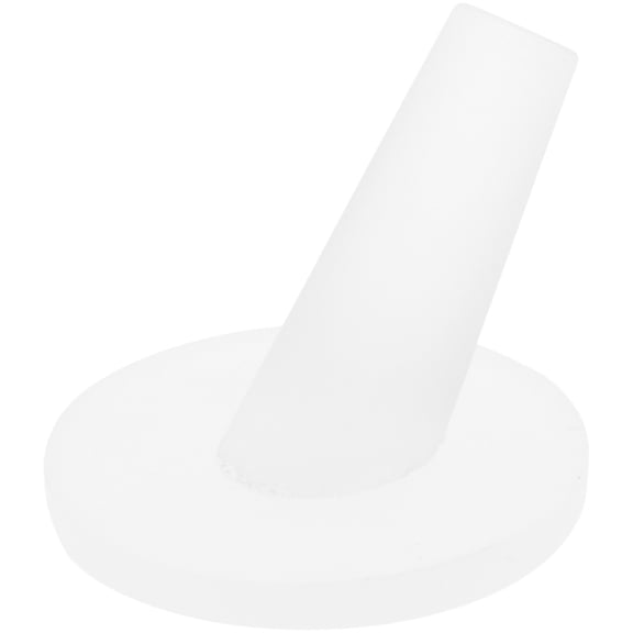 Plymor Frosted Acrylic Ring Finger Display, Single on Round Base, 2" W x 2" D x 1.75" H
