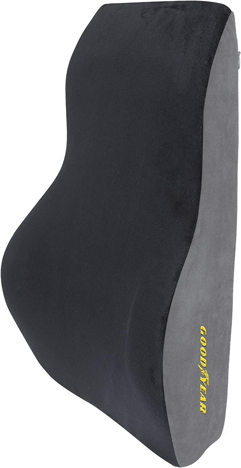 Goodyear Back Support Pillow for Car or Office Chair, Pure Memory Foam