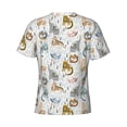 thumbnail image 6 of Vsdgher Cute Colorful Animal Print Men's Dry Fit Mesh Athletic Shirts Moisture Wicking Tennis T-Shirt Tops, 6 of 9