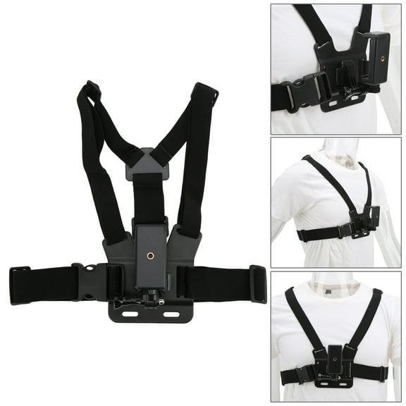 MGAXYFF, Higoodz Adjustable Cellphone Selfie Chest Mount Harness Strap with Cell Phone Clip Holder Compatible with Most Smartphones