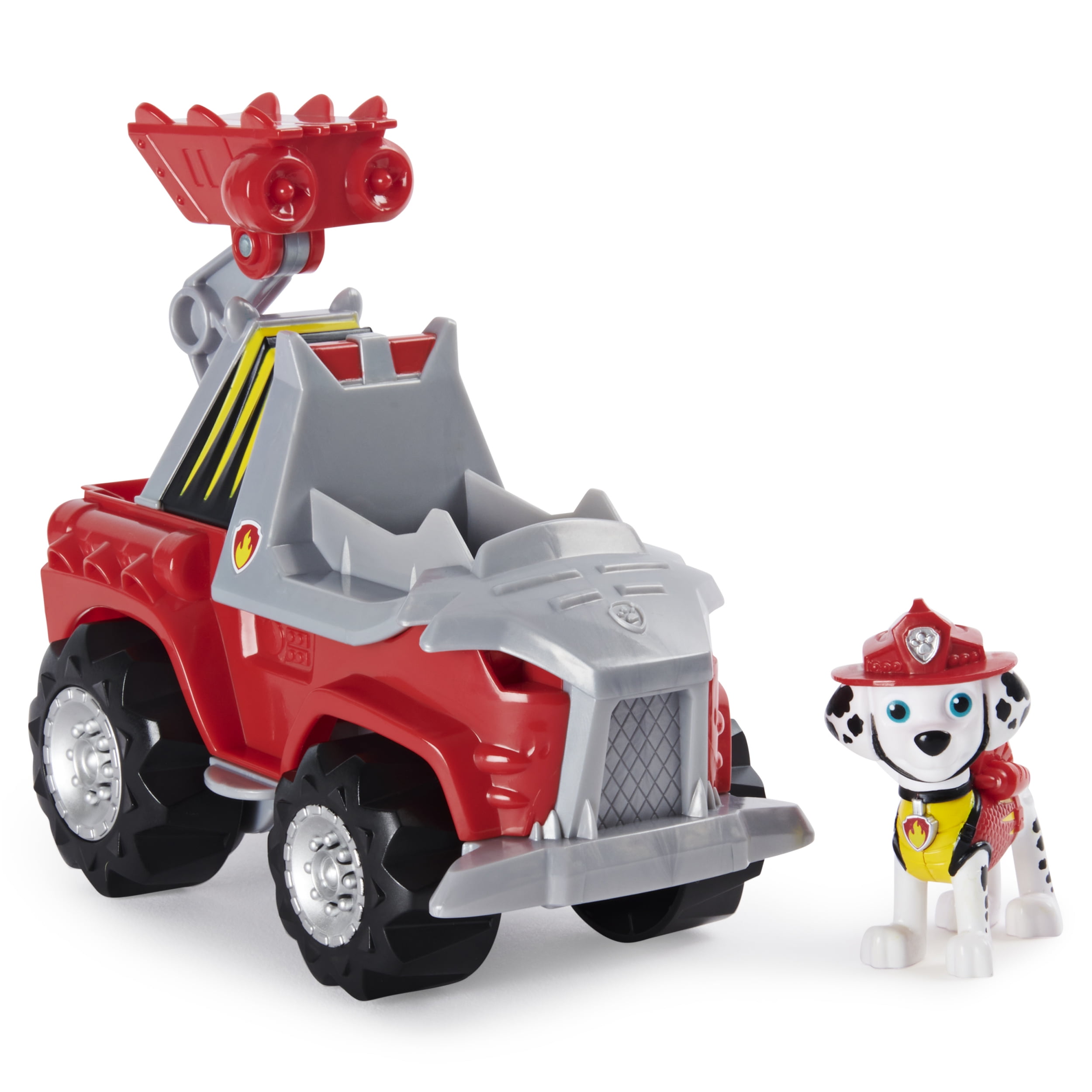 PAW Patrol, Dino Rescue Marshall’s Deluxe Rev Up Vehicle with Mystery Dinosaur Figure