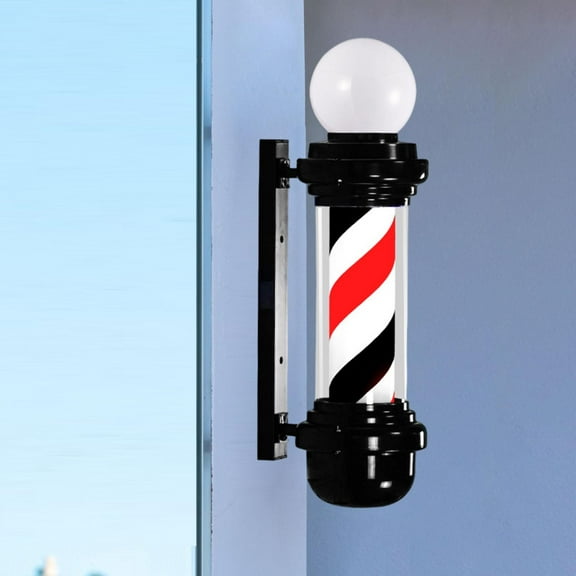 TOOYFUL 23.6 in Barber Pole Light,Hair Salon Signage Light,Classic Signs,Waterproof Salon Open Sign,Light Salon Sign for Indoor Salon red black white