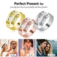 thumbnail image 2 of Personalized Double Name Winding Ring Stainless Steel Couple Friend Gift, 2 of 9