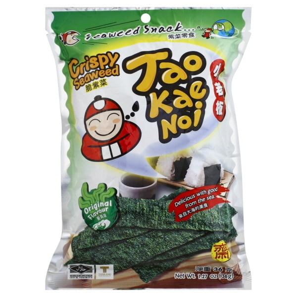 Tao Kae Noi Original Crispy Seaweed Snack, 1.27 oz Bag
