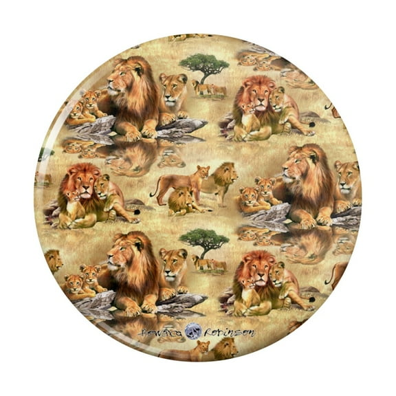Lions African Animal Family Pride Pattern Kitchen Refrigerator Locker Button Magnet