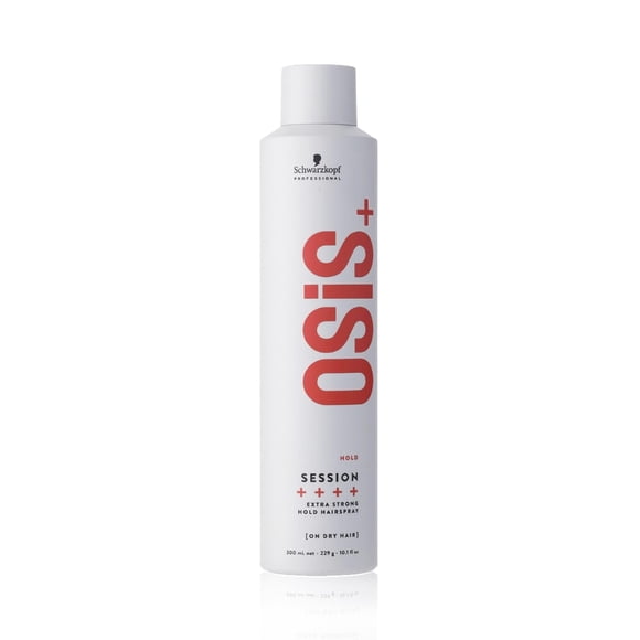 OSIS - Session Laca 300 ml, de Fijación Extra Fuerte, Peinados Duraderos, Protección Térmica, Protege Frente a Humedad y Viento, Acabado Brillante, sin Residuos