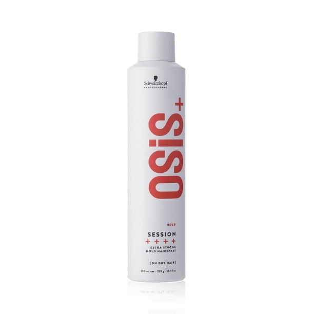 OSIS - Session Laca 300 ml, de Fijación Extra Fuerte, Peinados Duraderos, Protección Térmica, Protege Frente a Humedad y Viento, Acabado Brillante, sin Residuos