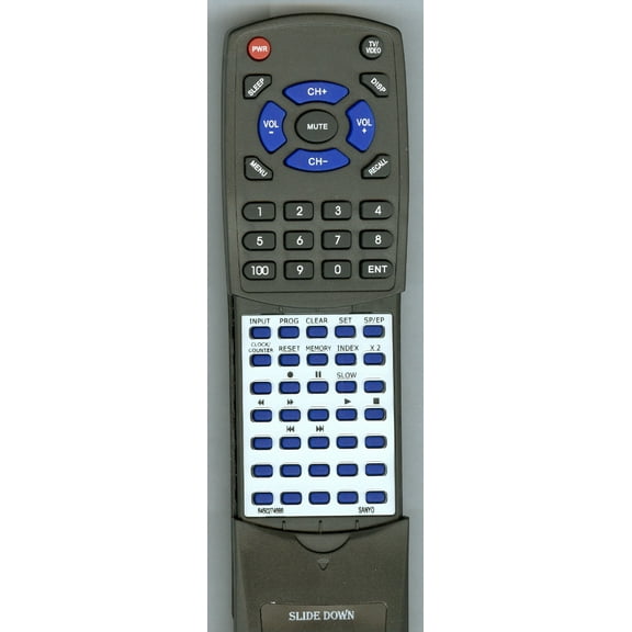 Replacement Remote for SANYO 645 027 4688, RT6450274688, B21302, VHRM468, VHRM488, VHRM428, VHRM448, VWM370, VHRM408