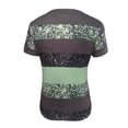 thumbnail image 3 of MORTTIC Women's Color Block Zipper T-Shirt, Casual Short Sleeve Summer Top, XL, 3 of 4