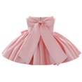 thumbnail image 3 of Bébé Nouveau-Né Filles Robe Princesse Arc Tutu Fête Robes de Mariée d'Anniversaire, 3 of 8