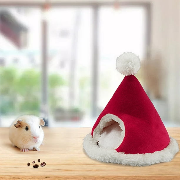 Polaire Petits Animaux Lit Hamster Mini Maison Noël Cochon D'Inde