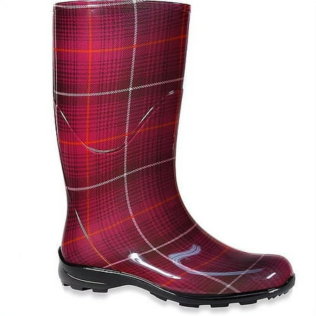 Women's Cosmo Plaid Rain Boots