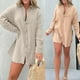 thumbnail image 3 of Barcelona Breeze Conjunto de vestido mameluco, verano sexy casual camisa suelta tops+pantalones cortos para mujer 2 piezas, 3 of 5