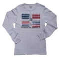 thumbnail image 1 of Dominican Republic Baseball Classic - World Vintage Bats Flag Girl's Long Sleeve Grey T-Shirt, 1 of 2