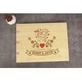 thumbnail image 4 of Darling Souvenir Personalized Engraved Laser Cut Wedding Guest Book Wooden Cover Sign-in Book Registry Guestbook Scrapbook-1T, 4 of 7