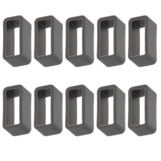 Correa de Goma para Reloj Yuyangstore 10 Uds Soporte Keeper Loop Locker 14mm Gris Oscuro