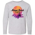 thumbnail image 3 of Inktastic Miami Beach Florida Vacation Sunset Long Sleeve Youth T-Shirt, 3 of 5