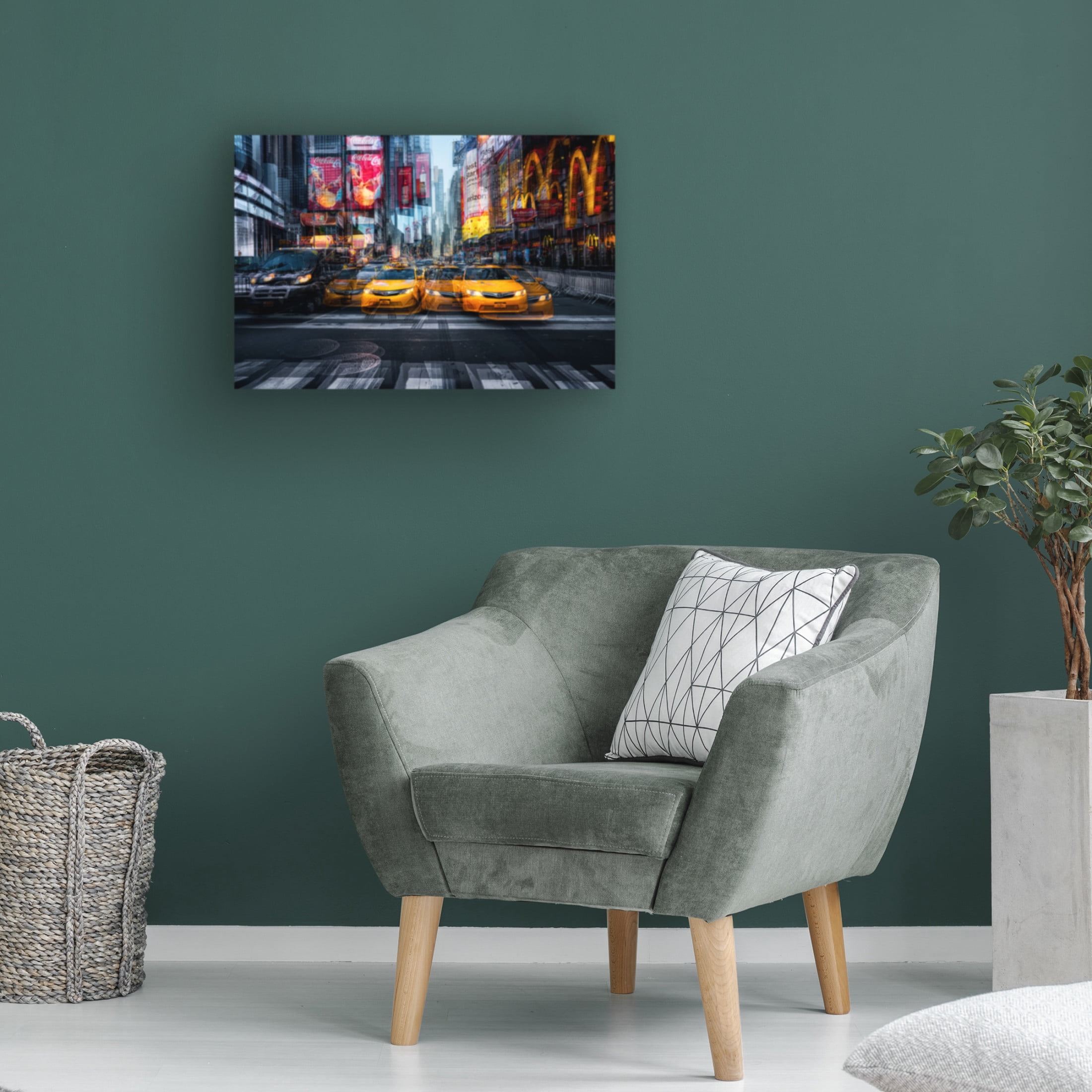 Trademark Fine Art Helena GARCIA HUERTAS a taxi for christmas Canvas Wall Art