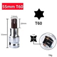 thumbnail image 1 of MYG 1 Pce Tête de Torse T20-T70 Embouts de Tournevis 1/2 Pouce Clés, 1 of 8