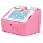 white toy box with cushion