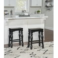 thumbnail image 2 of Powell Pennfield 23" Indoor Backless Wood Bar Stools, Set of 2, Black Sand-Through, 2 of 7