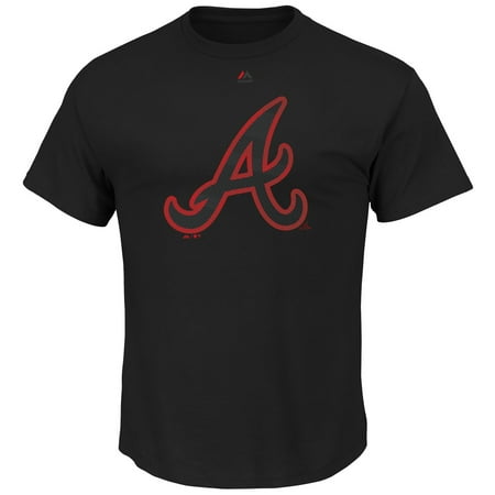 Atlanta Braves Applique - Atlanta Braves Majestic Superior Play T-Shirt - Black