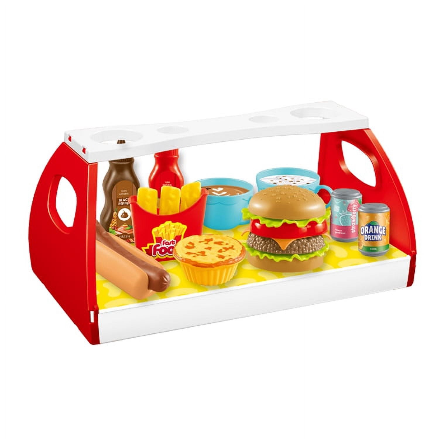 Fast Food Play Set for Kids - Burger, Hotdog, Fries Combo - Educational Toy for Ages 3+ Valessati