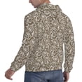 thumbnail image 6 of Uemuo Flower Rose Pattern Men's Hoodie - Casual Pullover Hoodie with Kangaroo Pocket, Stylish Hooded Sweatshirt for Everyday Wear-XX-Large, 6 of 7