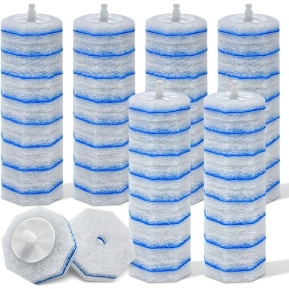 60pcs Toilet Brush Wand Refills, Toilet and Bathroom Cleaning, Disposable Toilet Bowl Cleaners, Toilet Brush Head Compatible with Most Toilet Brushes