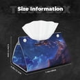 thumbnail image 5 of Fuzoiu Starry Sky Wall Flying Tiger Print Tissue Box Cover, PU Leather Tissue Holder,Decorative Facial Paper Organizer for Bathroom Living Room Bedroom Countertop Office Desk Car Home, 5 of 7