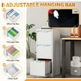 thumbnail image 4 of Vertical File Cabinet with Lock, Storage Cabinet with 3 Drawers for Home Office,Metal Filing Cabinet for Legal/Letter/A4 Files,Assembly Required(3-Drawer,White), 4 of 6