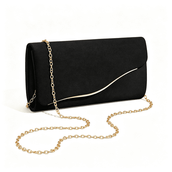 GASTROPOD Suede Formal Evening Bag Clutch Purses for Women with Detachable Chain Evening Clutch for Wedding Cocktail Party Elegant Clutch Purses for Women Formal