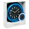 Sterling and Noble 11" Vibrant Blue Neon Analog Wall Clock