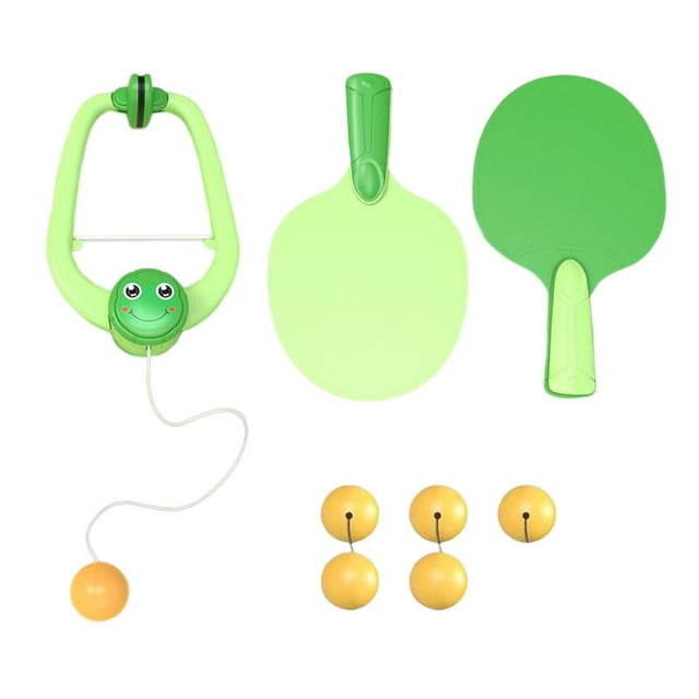 Tenis de mesa colgante kusrkot juguete para padres e hijos entrenador de tenis 6 Bolas verde