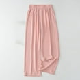 thumbnail image 2 of Besolor Women's Summer Pajama Pants Casual Comfy Elastic High Waist Wide Leg Lounge Pants Bottoms Homewear, 2 of 7